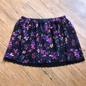 Decree Floral and Crochet Skirt